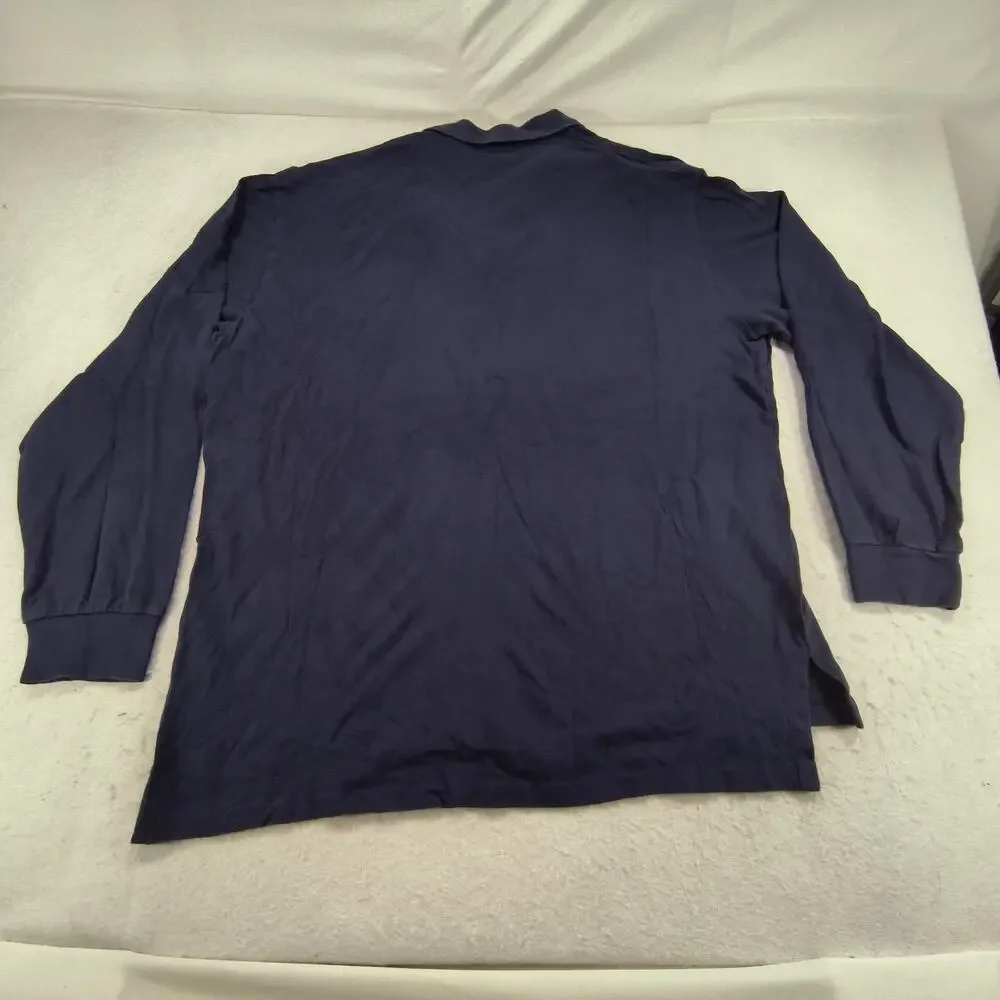 Polo by Ralph Lauren Collared Casual Long Sleeve Polo Shirt Mens Size XL Navy